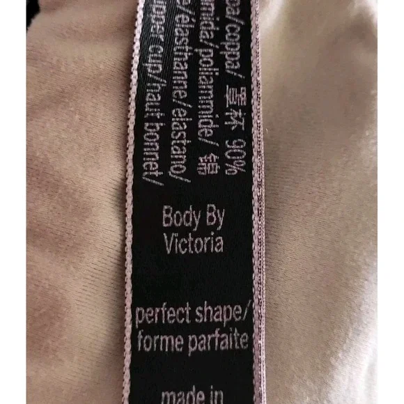 Body by Victoria's Secret Perfect Shape Bra Women's Size 34D Black Lace Padded - Picture 5 of 7